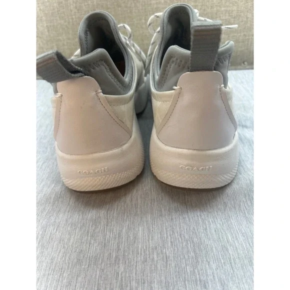 Coach C270 Sig Sneakers White‎ Monogram Lace Up Women's Size 9B - Picture 3 of 6